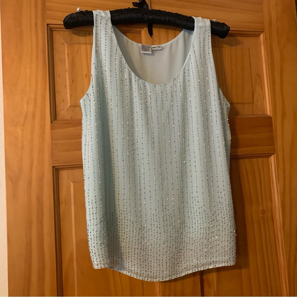 Elegant Sleeveless Top in Soft Blue